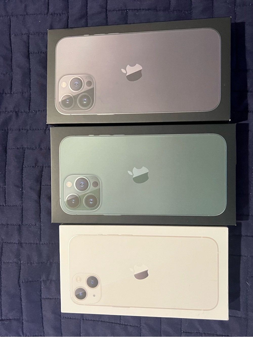Apple iPhone Trio in Green, Purple, and Gold - Boxed Set